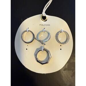NEW 4 Maurices Silver Colored Rings sz 8